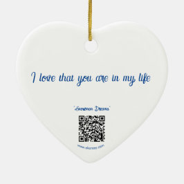 Adorno De Cerámica I LUV YOU genérico _Snowman Dreams Ceramic