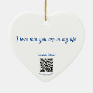 Adorno De Cerámica I LUV YOU genérico _Snowman Dreams Ceramic