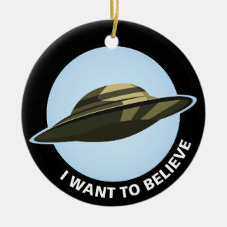 Adorno De Cerámica I Want To Believe Ceramic Ornament