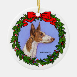 Adorno De Cerámica Ibizan Hound Art by Glenda S. Harlan