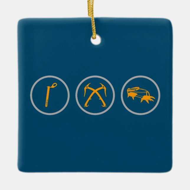 Adorno De Cerámica Ice Climbing Gear (Anverso)