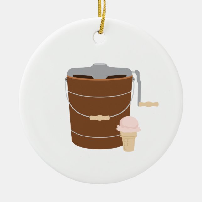 Adorno De Cerámica Ice Cream Maker (Frente)
