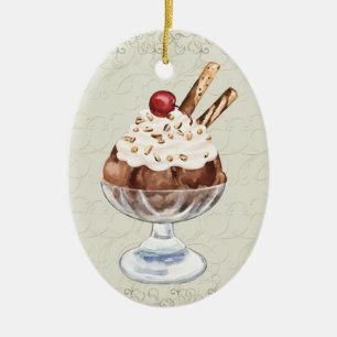 Adorno De Cerámica Ice Cream Sundae - SRF