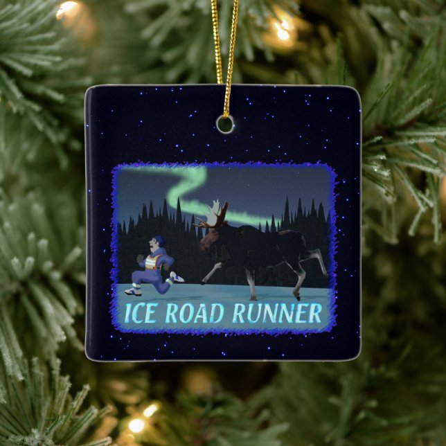 Adorno De Cerámica Ice Road Runner (Árbol)