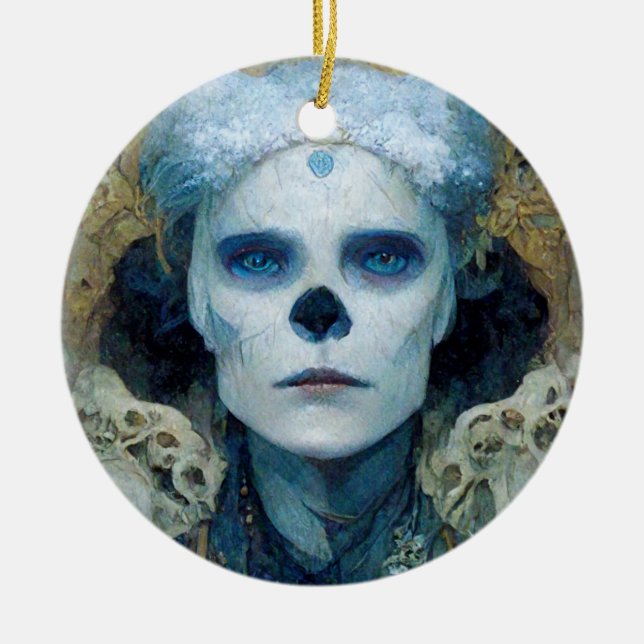 Adorno De Cerámica Ice Witch 3 Fantasy Sci-Fi (Frente)