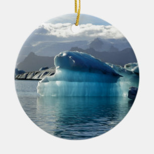 Adorno De Cerámica Iceberg azul