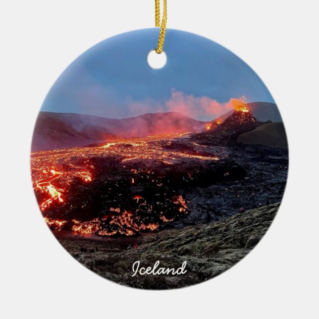Adorno De Cerámica Icelandic volcano - ceramic ornament (Frente)