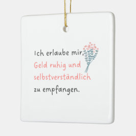 Adorno De Cerámica Ich erlaube mir, Geld ruhig und selbstverständlich