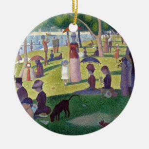 Adorno De Cerámica Icónico de colores Georges Seurat La Grande Jatte