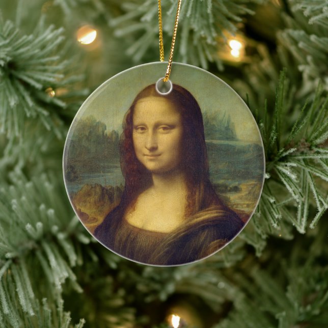 Adorno De Cerámica Icónico Leonardo da Vinci Mona Lisa (Árbol)