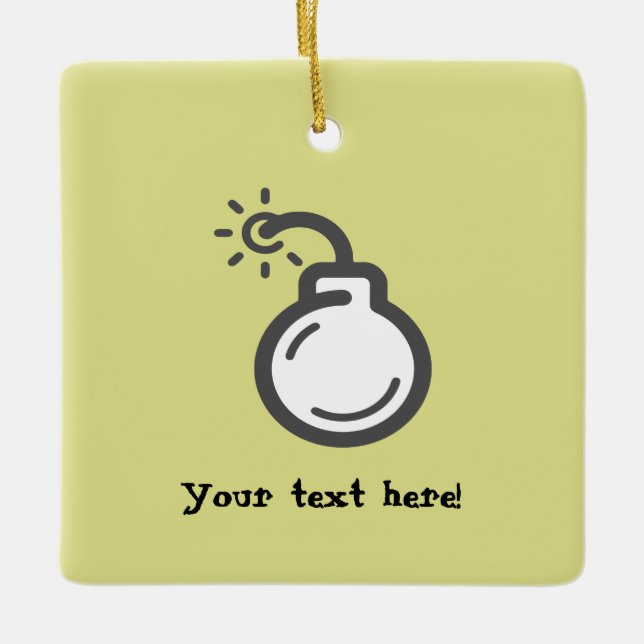 Adorno De Cerámica Icono de bomba (Anverso)