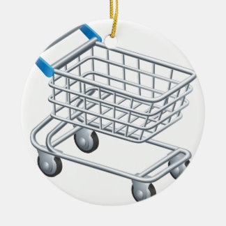 Adorno De Cerámica Icono de la carretilla de las compras