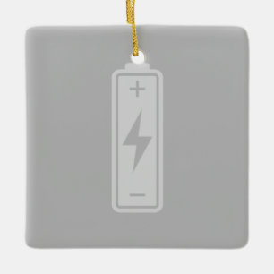 Adorno De Cerámica Icono de potencia de la batería PERSONALIZADO de t