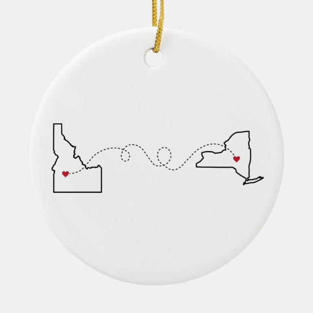 Adorno De Cerámica Idaho a Nueva York - Heart2Heart (Frente)