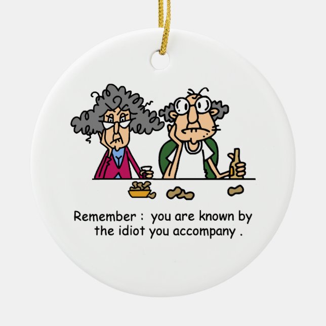 Adorno De Cerámica Idiota Company (Frente)
