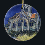 Adorno De Cerámica Iglesia Auvers-sur-Oise que pinta a Vincent van<br><div class="desc">Iglesia en Auvers-sur-Oise de Van Gogh, pintura, 1890, aceite en lona Van Gogh describió esta pintura en una letra a su hermana Wilhelmina el 5 de junio de 1890: Tengo un ampliar la imagen de la iglesia del pueblo - un efecto en el cual el edificio aparezca ser violeta-hued contra...</div>