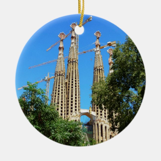 Adorno De Cerámica Iglesia de Sagrada Familia en Barcelona, España (Frente)