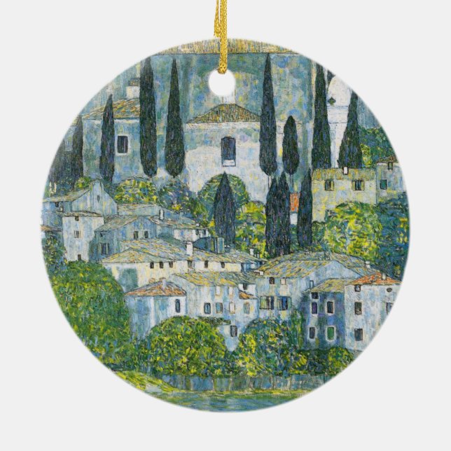Adorno De Cerámica Iglesia (Kirche) en Cassone, por Gustav Klimt (Atrás)