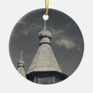 Adorno De Cerámica Iglesia ortodoxa rusa de madera tradicional