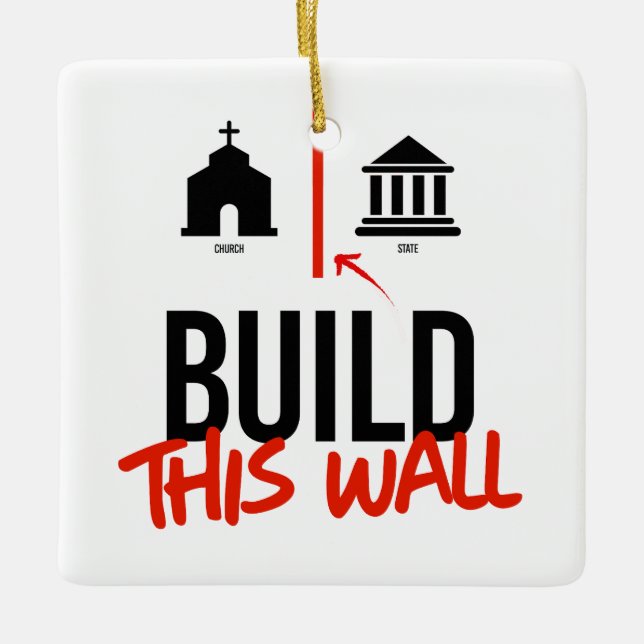 Adorno De Cerámica Iglesia y Estado separados (Anverso)