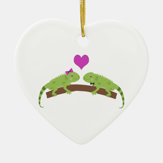 Adorno De Cerámica Iguana amor (Frente)
