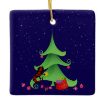 Iguana caprichosa Oh Árbol de Navidad