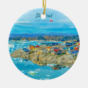 Adorno De Cerámica Ilulissat, Groenlandia - Ciudad de los Icebergs
