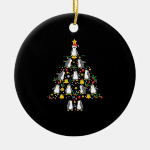 Adorno De Cerámica Iluminación de pingüino árbol de Navidad