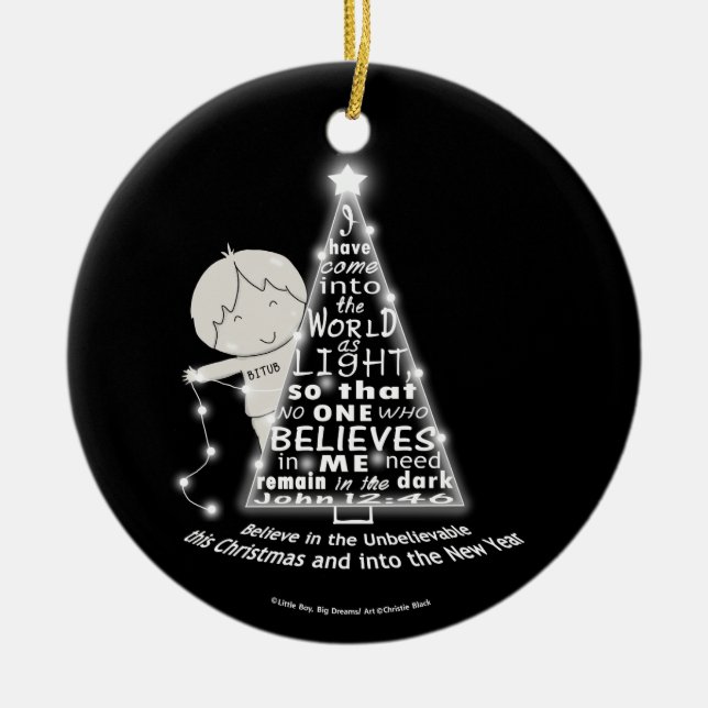 Adorno De Cerámica Iluminar el árbol (Frente)