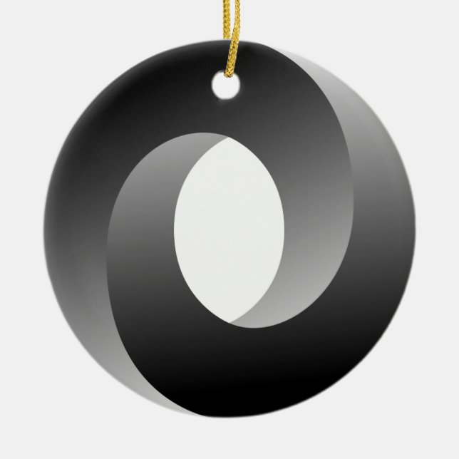 Adorno De Cerámica Ilusión óptica del círculo imposible (Frente)