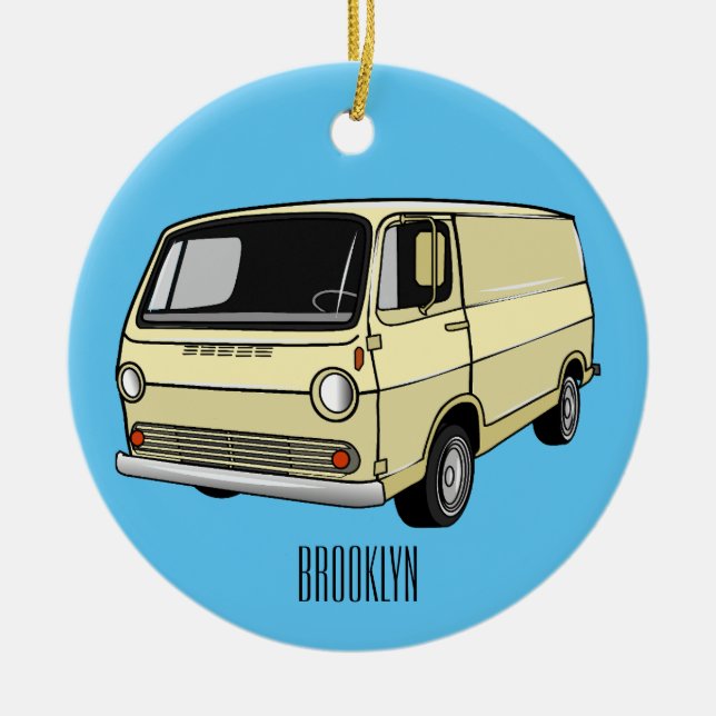 Adorno De Cerámica Ilustracion clásico van personalizado (Frente)