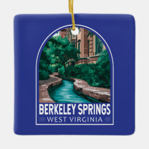 Adorno De Cerámica Ilustración de Berkeley Springs West Virginia Viaj