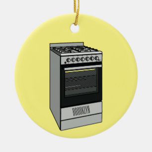 Adorno De Cerámica Ilustración de cocina eléctrica de dibujos animado