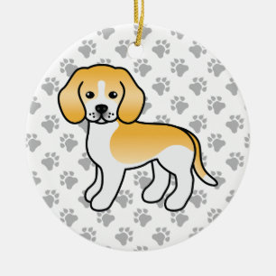 Adorno De Cerámica Ilustración De Dibujos Animados De Perro Beagle De