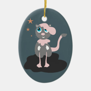 Adorno De Cerámica Ilustración de gato para niños, gatito de dibujos 
