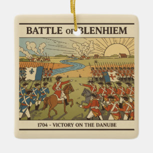 Adorno De Cerámica Ilustración de la Batalla de Blenheim