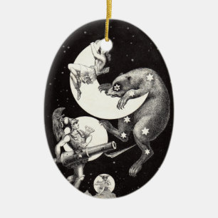 Adorno De Cerámica Ilustración de la Noche del Dios del Universo del 