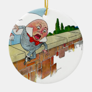 Adorno De Cerámica Ilustracion de la poesía infantil de Humpty Dumpt