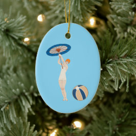 Adorno De Cerámica Ilustracion de moda Georges Barbier Au Lido 1924