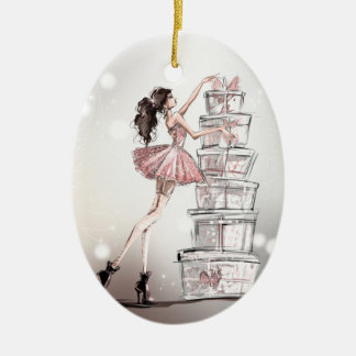 Adorno De Cerámica Ilustracion de moda navidades
