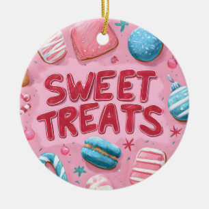 Adorno De Cerámica Ilustracion de Navidades de tratamientos dulces co