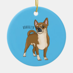 Adorno De Cerámica Ilustracion de personalizado chihuahua