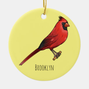 Adorno De Cerámica Ilustracion de personalizado de aves cardinales de