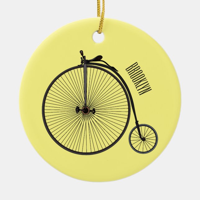 Adorno De Cerámica Ilustracion de personalizado de bicicletas de alta (Frente)