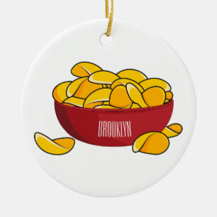 Adorno De Cerámica Ilustracion de personalizado de chips de papa