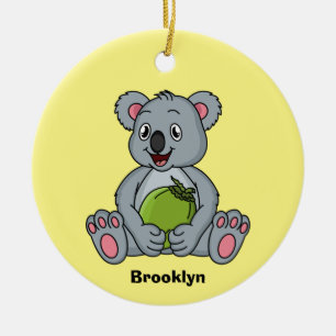 Adorno De Cerámica Ilustracion de personalizado de coco y koala cuta