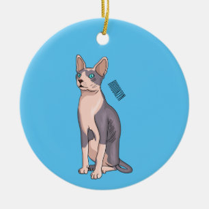 Adorno De Cerámica Ilustracion de personalizado de gatos Sfinx
