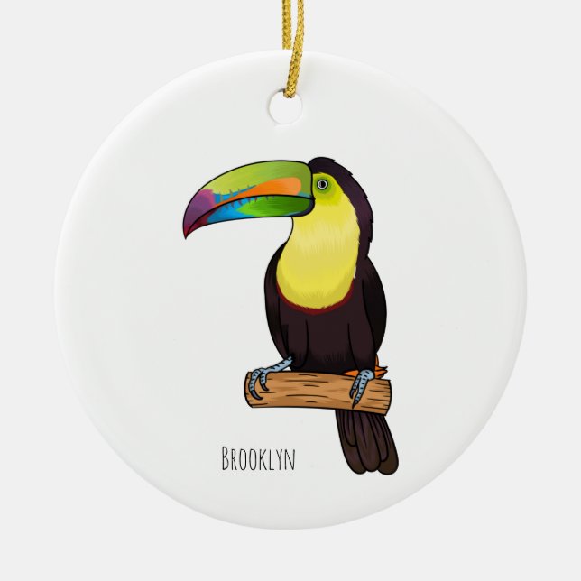 Adorno De Cerámica Ilustracion de personalizado de pájaros toscanos c (Frente)