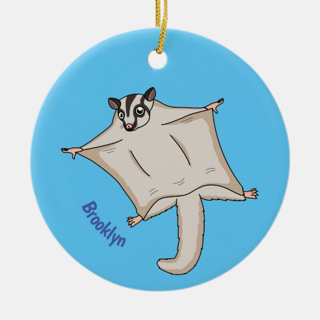 Adorno De Cerámica Ilustracion de personalizado de planeador de azúca (Frente)
