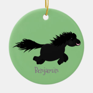 Adorno De Cerámica Ilustracion de personalizado del pony de Shetland